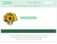 Tablet Screenshot of deansgreenflorist.com